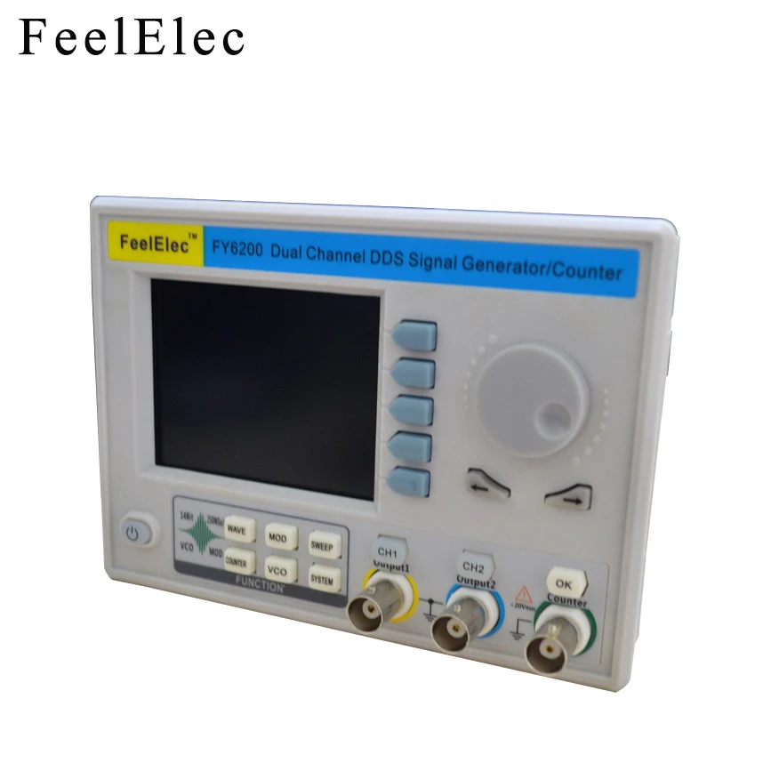 FeelElec сигнал-генератор DDS произвольной формы FY6200-60M сигнал-источник-частота-счетчик двухканальный
