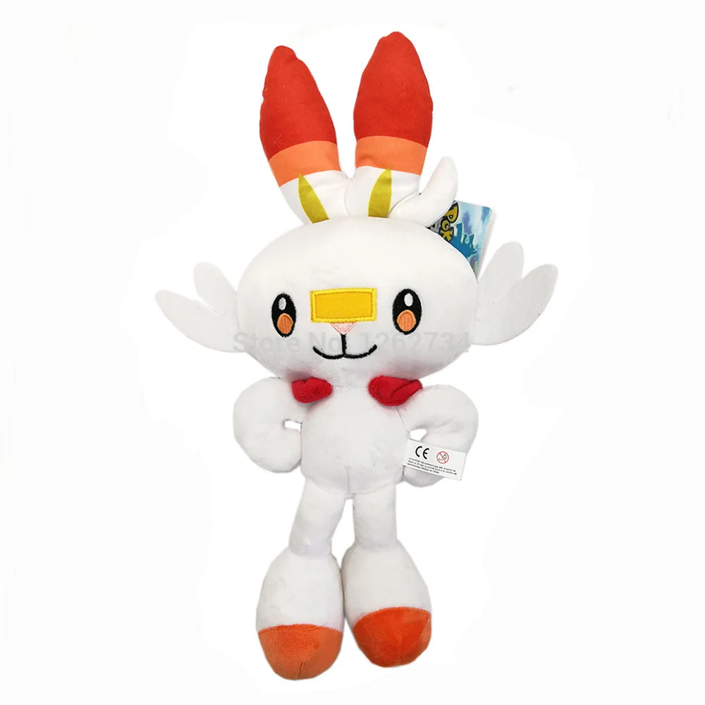 4 стиля Scorbunny Sobble Grookey Galarian Sirfetch 'd 23-36 см плюшевая игрушка, фигурка куклы в розницу - Цвет: 36CM Scorbunny