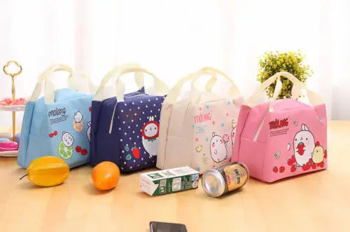 Новые горячие детские сумки для еды изолированные крутая сумка для пикника Сумка школьный Ланчбокс розовый синий