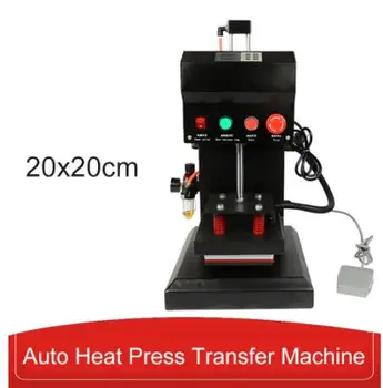 Online Free Shipping20x20cm Pneumatic Auto Heat Press Transfer Machine For Sticker Label 110V/220V 800W