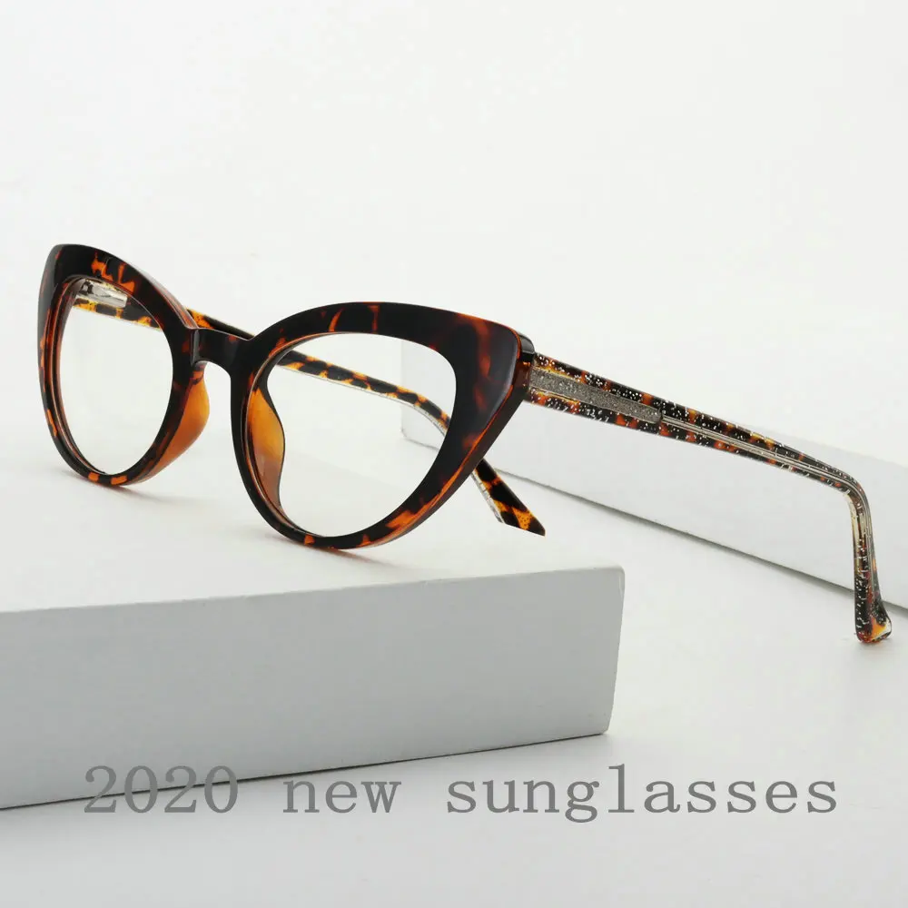 Модная черная оправа, женские очки "Кошка", оправа, Дамская Сексуальная леопардовая оправа для очков, UV400 NX
