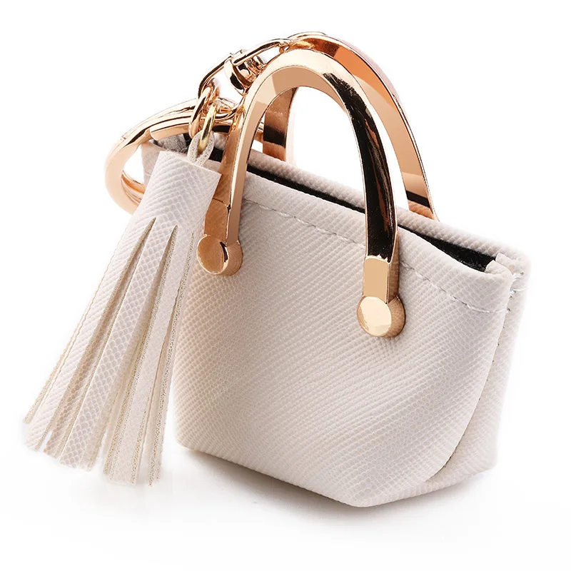 beige ZG маленькая сумка брелок мини кошелек для монет серый розовый синий красный украшение брелки из искусственной кожи сумка Подвеска для хранения ювелирные изделия - Цвет: beige