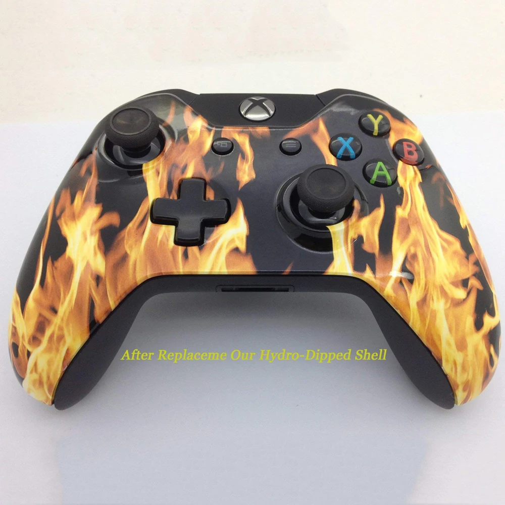 Для Xbox One контроллер гидро окунутый желтый огонь замена оболочки-для Xbox one передняя оболочка мод