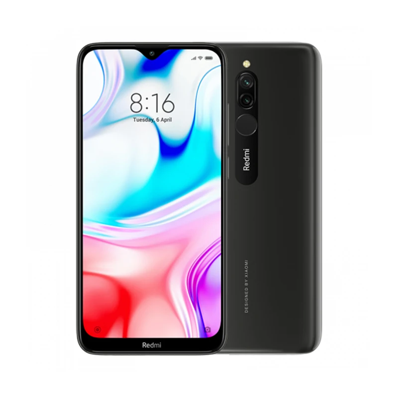 Black Мобильный телефон Xiaomi Redmi 8 с глобальной ПЗУ, 3 ГБ, 32 ГБ, 5000 мАч, Восьмиядерный процессор Snapdragon 439, 6,22 дюйма, 12 Мп, type-C, многоязычный - Цвет: Black
