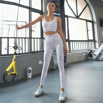 

New Yoga Set Female Bra Leggings Gym Running Trainning Fitness Sportswear 2pce Set Workout Clothing Sports Wear For Women Zaful