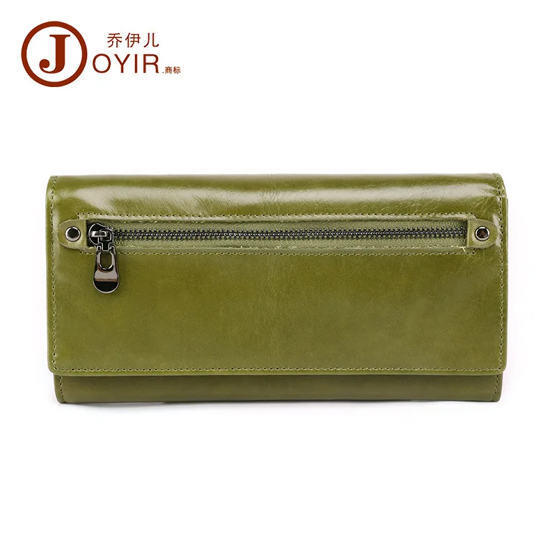 Korean Fashion Lady's Wallet Retro Leather Multi-card Pocket Handbag Mobile Wallet - Цвет: 01