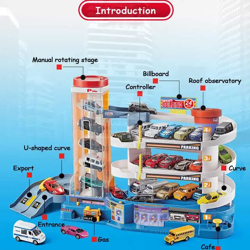 Мини-Автостоянка игрушечный ящик детские игрушки ящик для хранения Чехол модель автомобиля навес для автомобиля игрушечный гараж детские развивающие игрушки