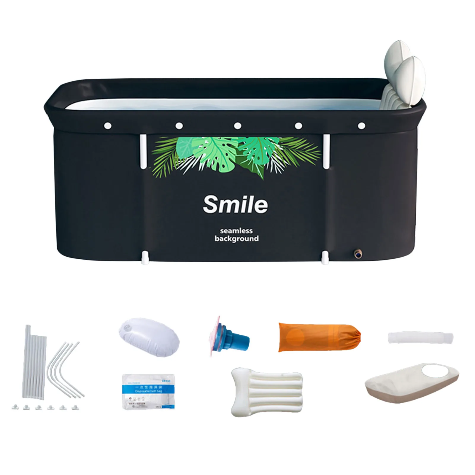 Portable Folding Bathtub Set Foldable Soaking Bathing Tub Adult Bathtub Bath Barrel Beauty Spa Household Large Tub Full Body