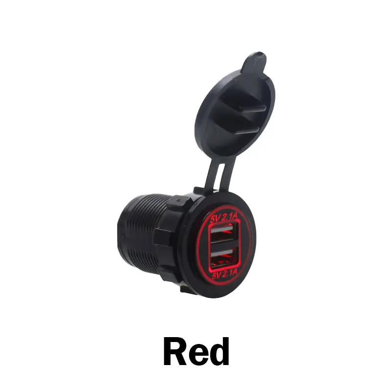Onever 12-24 в USB зарядное устройство для мотоцикла Авто Грузовик ATV Лодка светодиодный автомобиль 4.2A Двойная зарядка с usb-разъемом Универсальный адаптер выход питания