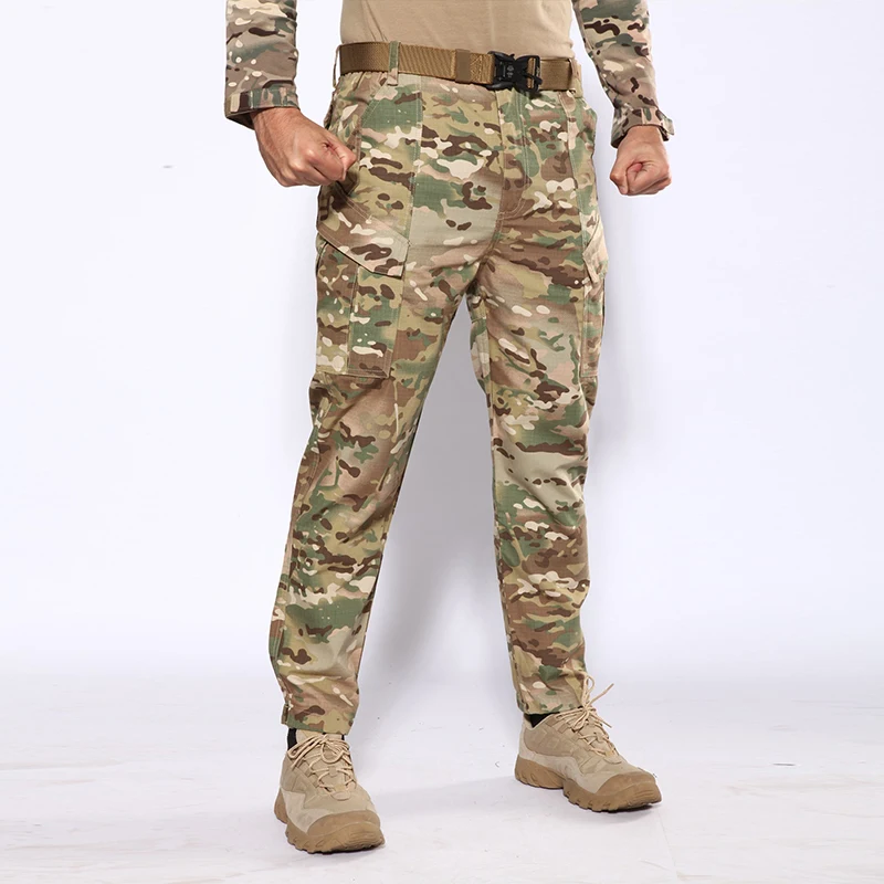 Men's Camouflage Tactical Assault Pants Waterproof and Wearable Overalls Outdoor Sports Running Mountaineering Pants