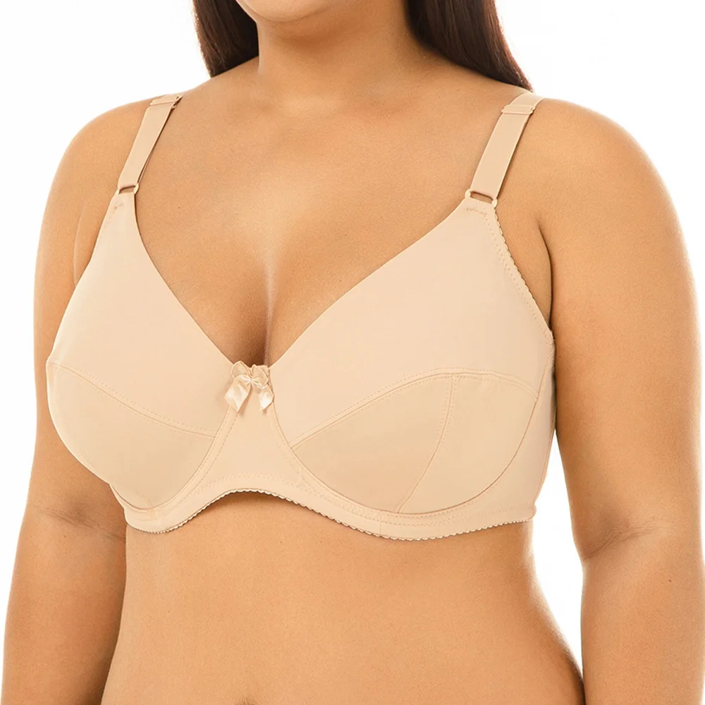 Plus Size Lager Bosom Womens Lingerie Smooth Sexy Bras Minimizer Bralette Underwired Support