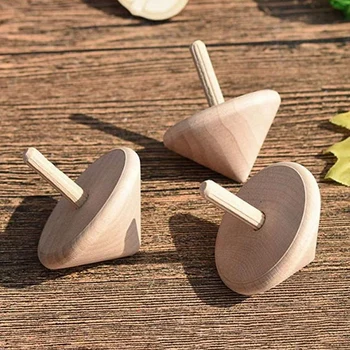 

Wooden Spinning Top Toys Solid Wooden Gyro Wood Spin Up Toy Wooden Toys for Party Favors Kindergarten Toys(12 Pcs)