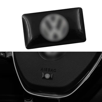 

1pcs car interior decoration sticker car Epoxy steering wheel sticker For volkswagen polo golf 3 4 5 6 7 b4 b5 b6 b7 b8 styling