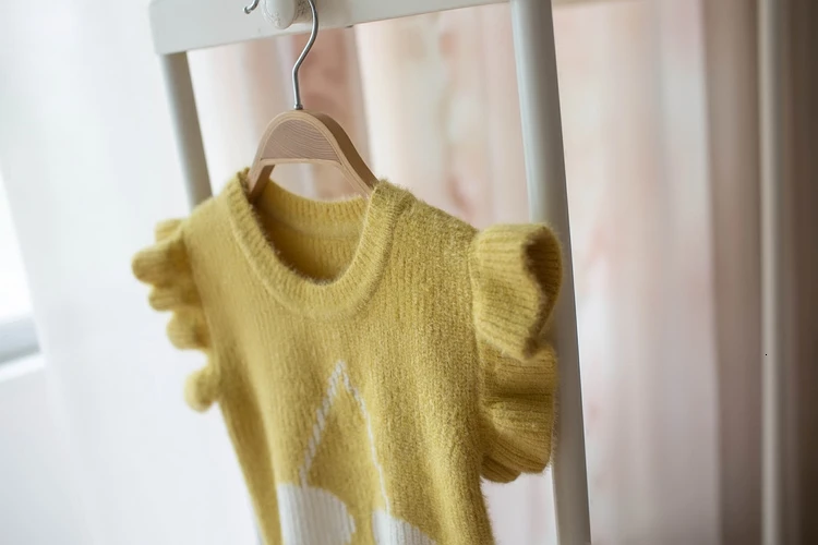 Коллекция года, детская одежда, Детский свитер Красивая вишневая жилетка для девочек, жилет