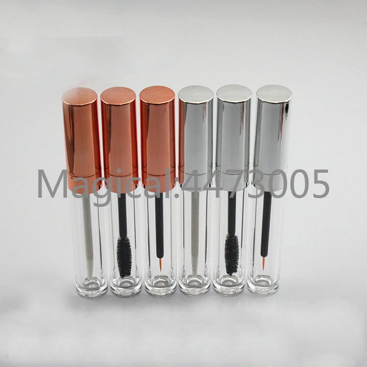 30pcs 50pcs 6ML Plastic Lip Gloss Tube n Silver Cap,Clear Portable Mascara Refillable Bottle,Empty Professional Eyeliner Package