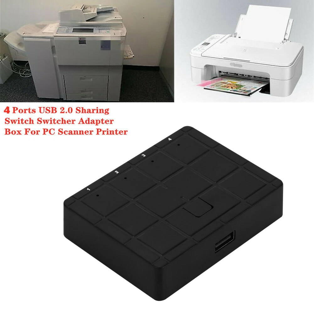 Коммутатор USB 2 0 конвертер 2/4 портов коммутатор переходник для ПК сканера