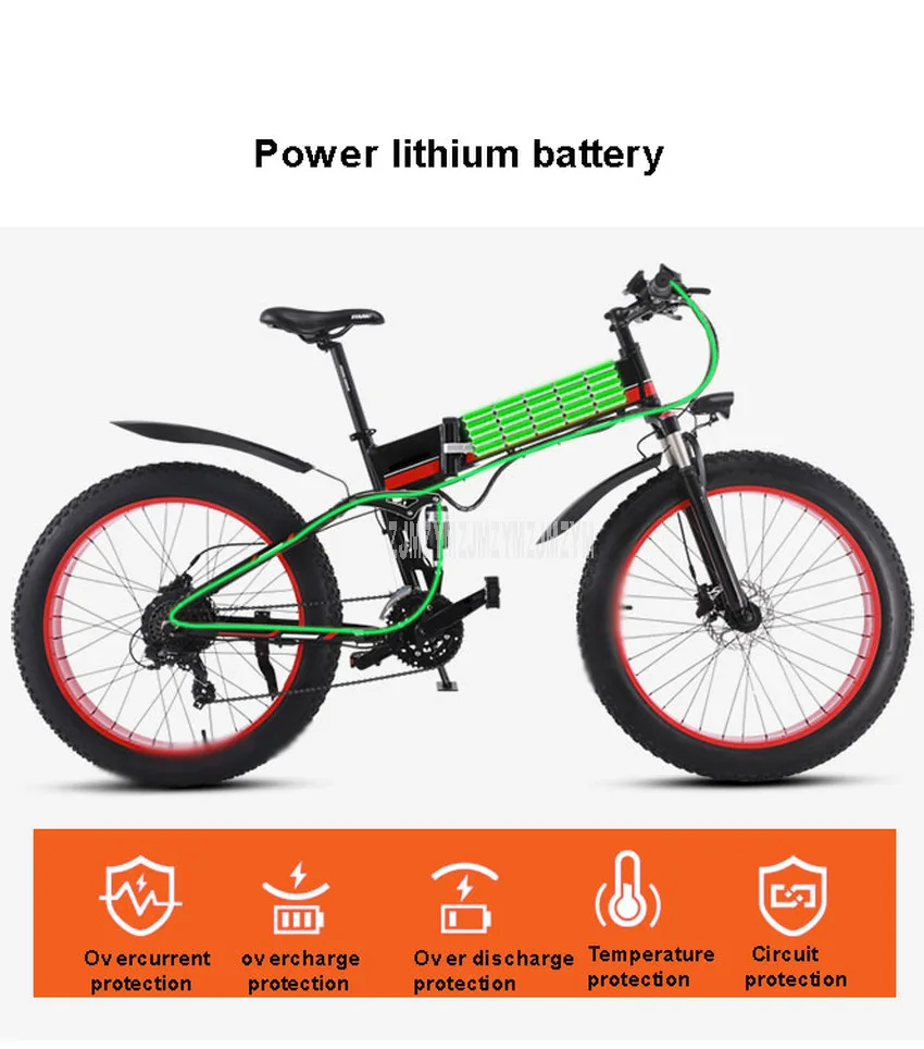 26 дюймов внедорожный Электрический горный велосипед 1000 Вт Мощный Ebike 48 В 12.8AH снежная дорога складной электрический велосипед E-Bike MX-01