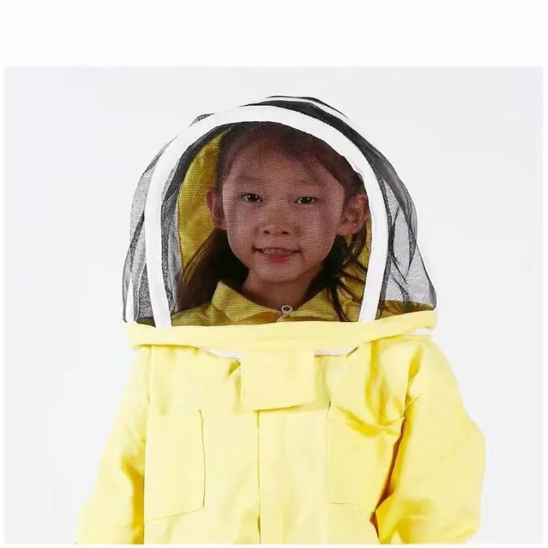 1 шт. желтый хлопковый комбинезон детский пчелиный высококачественный костюм космический костюм анти-пчелиная шапка инструменты для пчеловодства