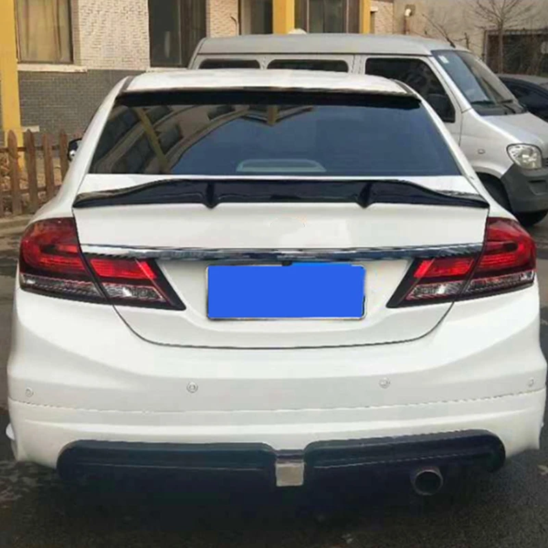 Подходит для Honda Civic спойлер 2014 2015 года реальный глянцевый стиль R из углеродного