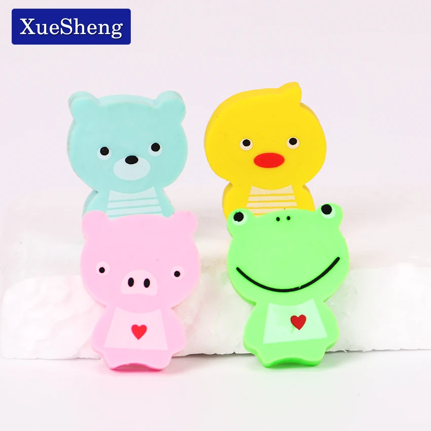 Kawaii лягушка Животные Мини-резинка ластик креативная Корейская канцелярия Школьные принадлежности подарок для детей 8 шт
