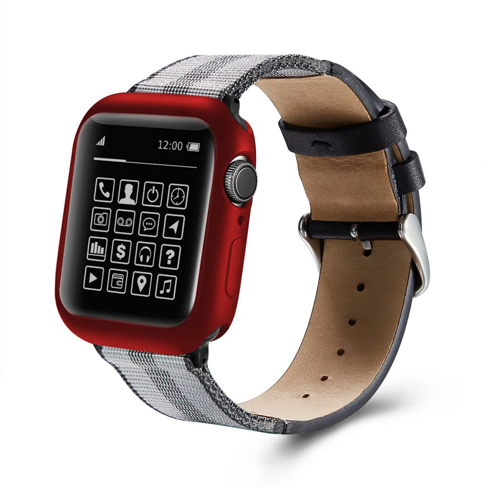 Бампер для Apple Watch 5 4 3 2 1 TPU чехол для Iwatch протектор тонкая рамка матовая цветная живопись 38 мм 40 мм 42 мм 44 мм