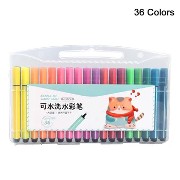 

Art Supplies Watercolor Painting DIY Craft Stationery Kids Gift Highlighting Washable Marker Pen Set School Coloring Writing