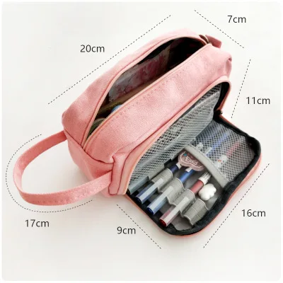 1Pc Simple Large Capacity Pencil Bag Cute Student High Case Kawaii Storage Stationery school supply | Канцтовары для офиса и