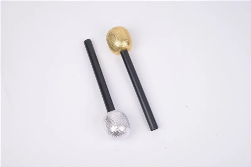 Halloween Bar Ball Microphone Props Microphone Singing Supplies Gold And Silver Microphone Singing Performance Props