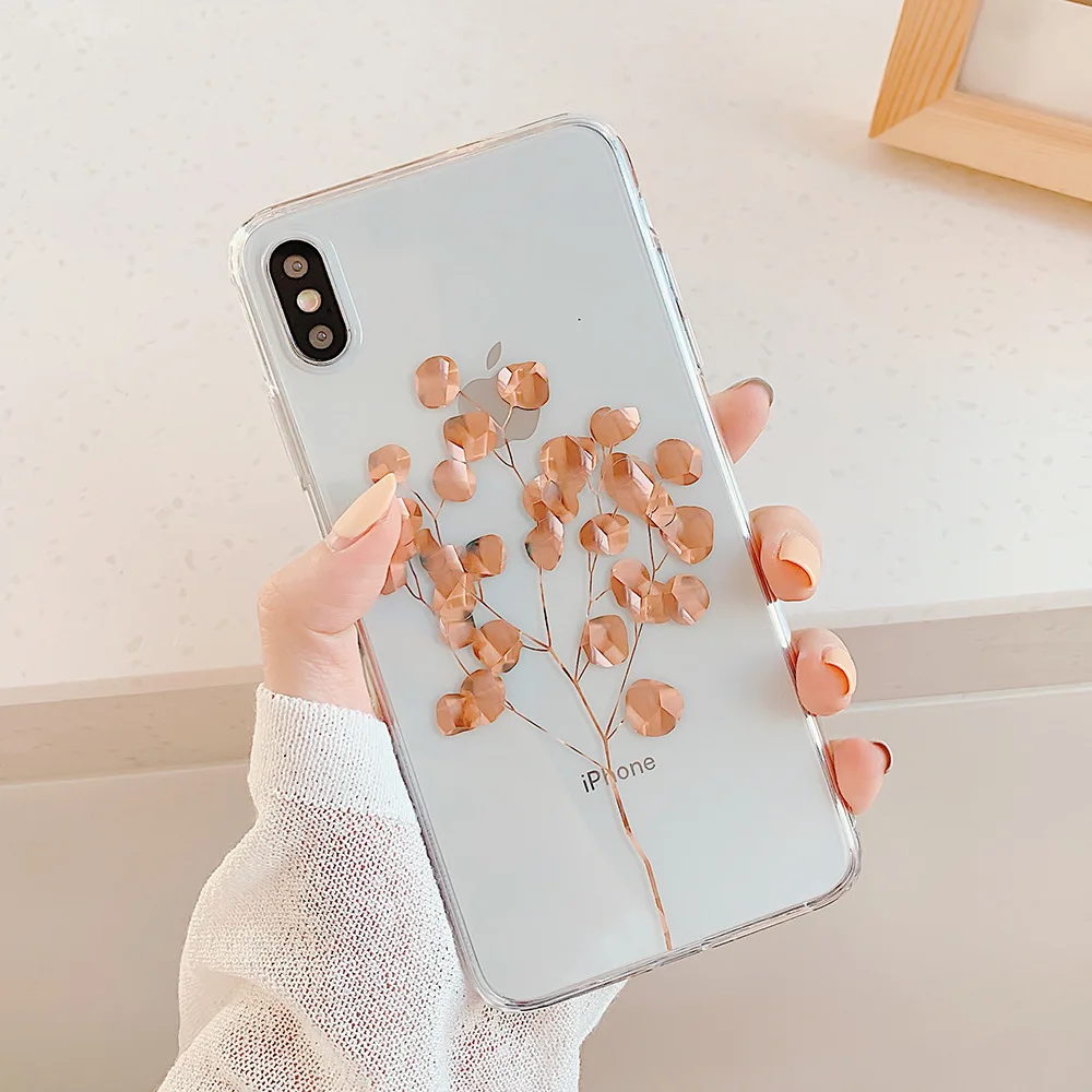 Чехол для мобильного телефона Золотой лист мягкий чехол для iphone 6/6 S/7/8/X/XR/11/11pro/11 promax