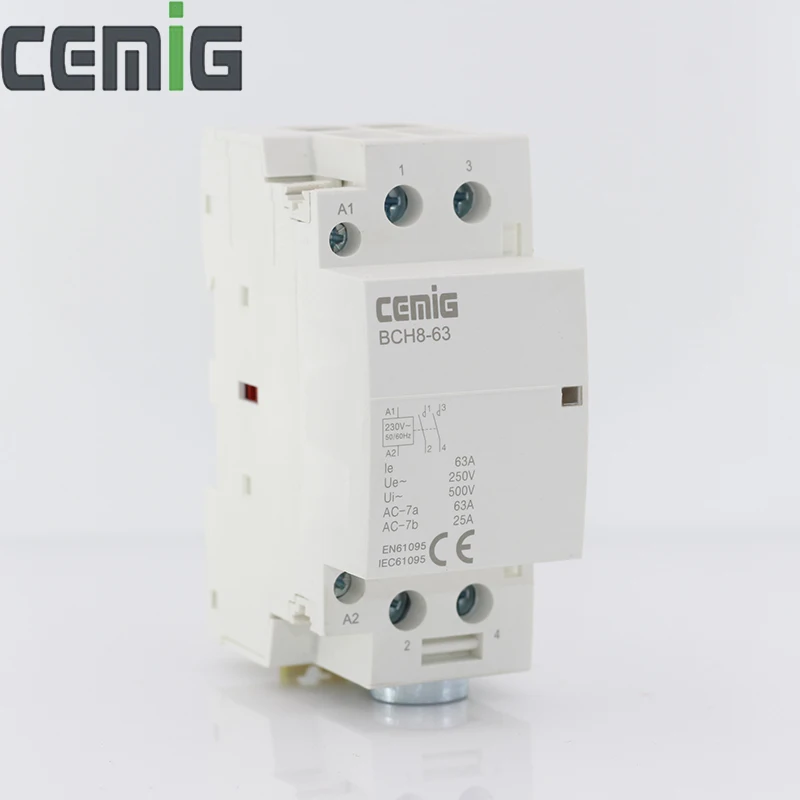 Cemig бытовой AC модульная контактор CT1-63 2 P 32A 40A 63A 2NO 50/60 Гц 220/240 В
