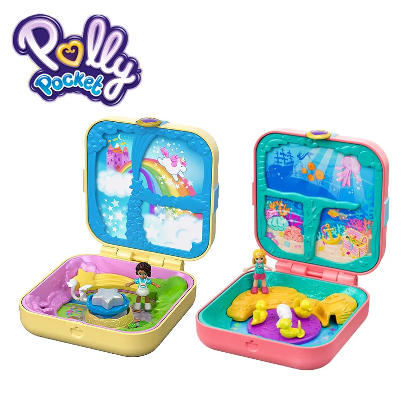 Мини сцена Polly Pocket Unicorn Utopia детская игрушка аксессуары для девочек GDK76|Куклы| |