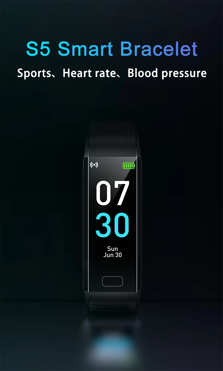S5 Runmifit спортивный умный браслет с контролем сердечного ритма шаг расчет калорий браслет IP68 Водонепроницаемые умные часы