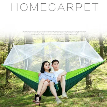 

Portable Camping Hammock Parachute Hammock Swing with Mosquito Net,Tree Straps &Carabiners for Outdoor Backpacking,Travel,hiking