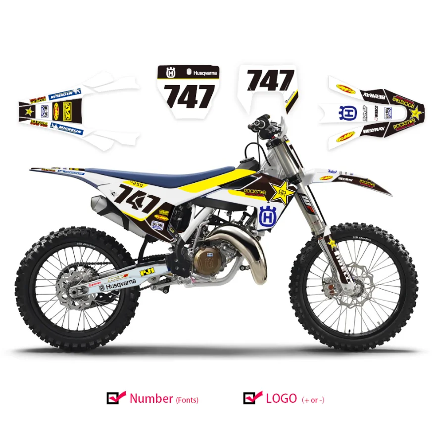 Графические деколи для фона 3 м наклейки на заказ набор roc husqvarna 2017 18 192020. Fe te fc tc 250