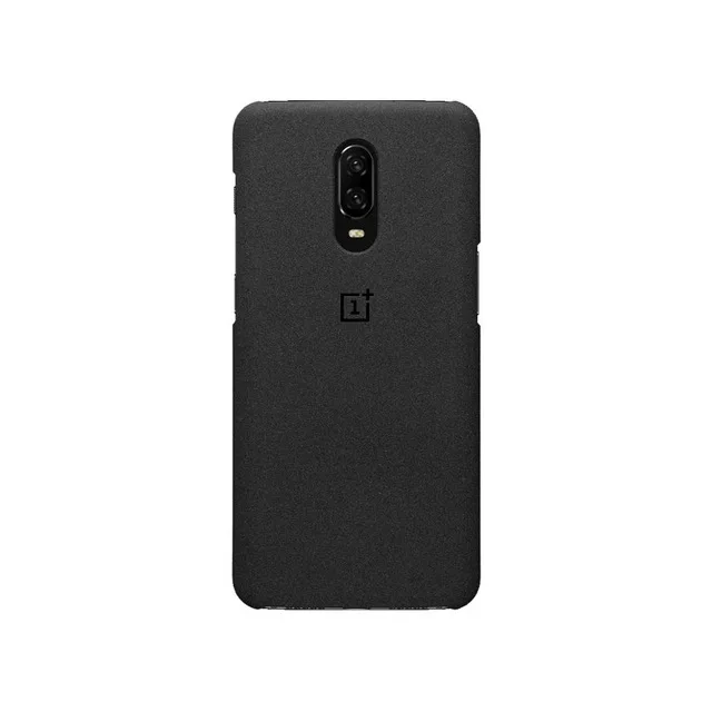 Официальный чехол OnePlus 6t 1+ 6T OnePlus 6 на заказ силиконовый песчаник нейлон Karbon бампер кожаный флип-чехол - Цвет: sandstone Black