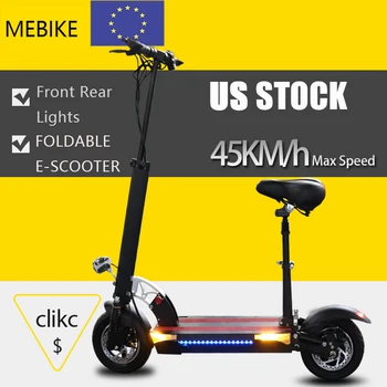 Günstige 48V 500W Elektrische Roller Erwachsene 26 Ah Lithium-Batterie ForLong Abstand E Tretroller Max Bereich 100KMt Hinten Front Lichter