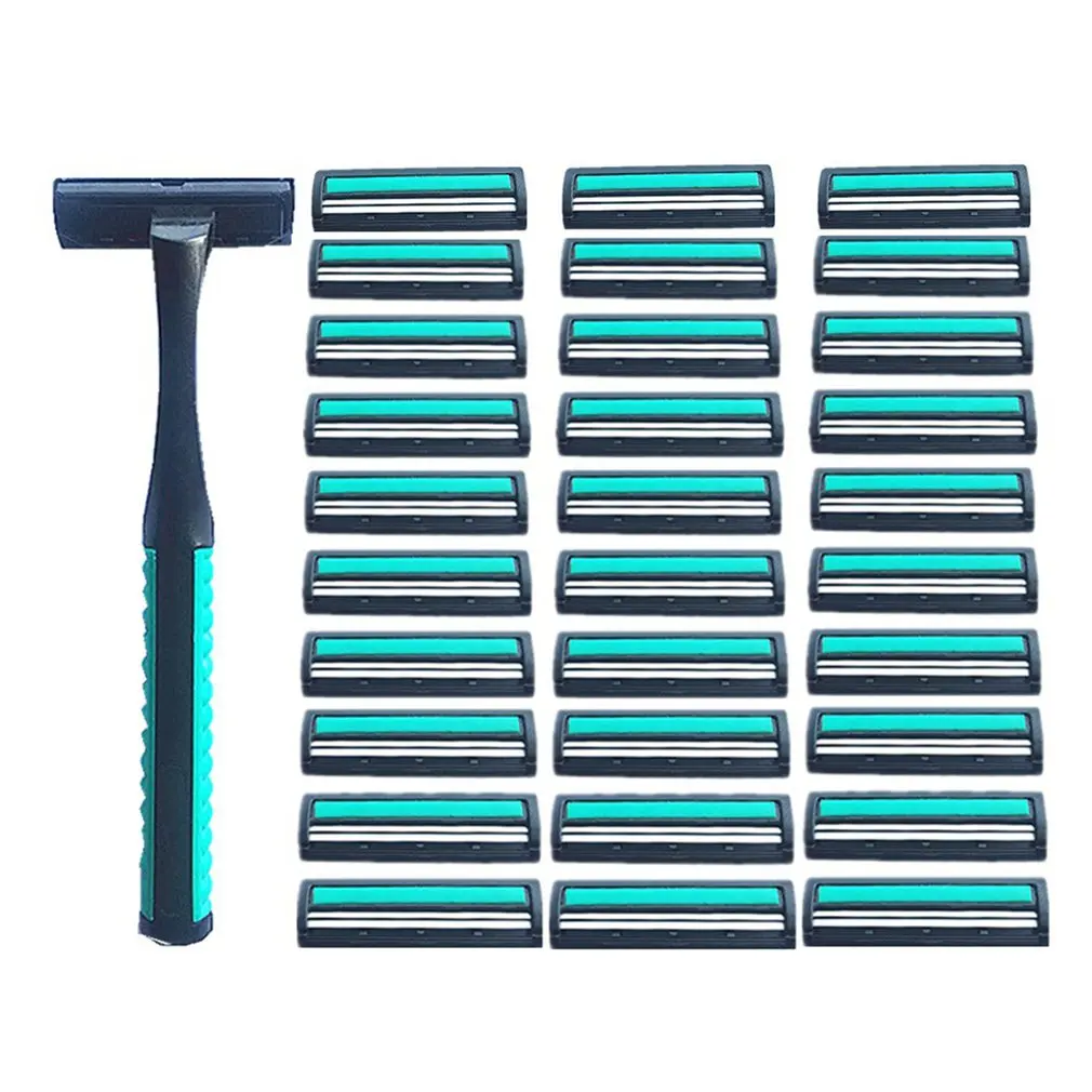 

Men's Manual Razor Two-layer Shaving Razor 1 Handle 30 Blade Set Men's Beard Knife Razor Tool Men's Shaving Razor