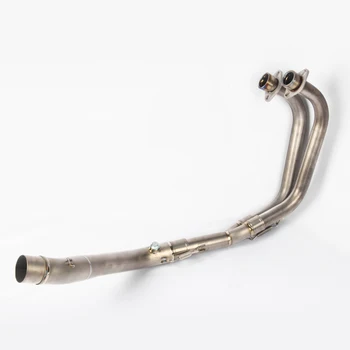 Slip On Motorcycle Exhaust Front Connect Pipe Titanium Alloy Exhaust System For Yamaha R25 R3 Until 2021 All Year