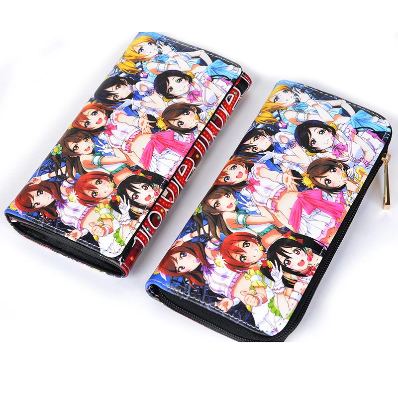 LoveLive Косплей длинный Pu кошелек мультфильм монета карман кошелек держатель для карт мешок денег подарок для женщин мужчин
