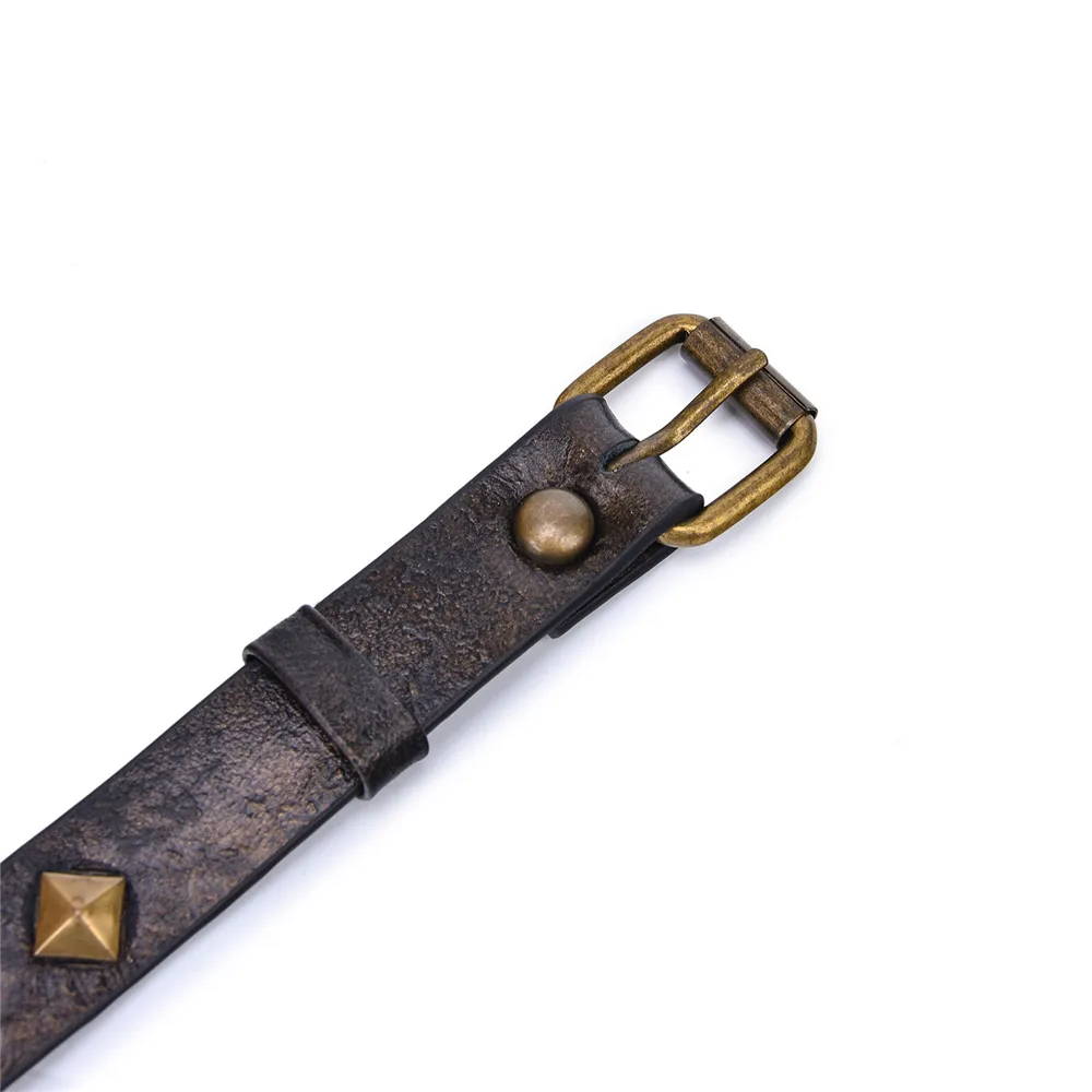 Панк заклепки черный кожаный воротник BDSM сексуальное поводковое кольцо раб на