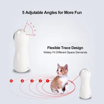 

Cat Interactive Toy LED Laser Smart Teasing Pet Funny Toy Auto Rotating Cat Exercise Training Entertaining Toy USB Charge