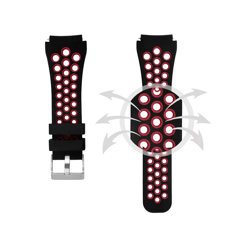 Ремешок gear S3 для samsung Galaxy watch 46 мм 22 мм ремешок для часов S 3 классический браслет correa huawei часы gt ремешок - Цвет ремешка: red
