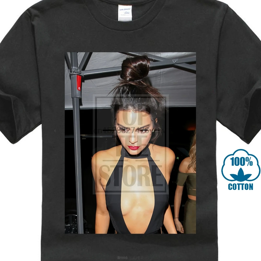 Дышащая футболка MenCool Kendall Jenner Pose Design Men100 % хлопок футболки Высокое качество