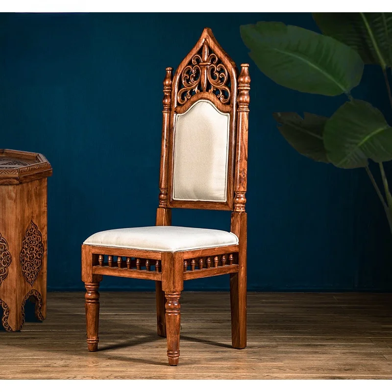 

Обеденный стул из массива дерева в юго-восточном азиатском стиле, гостиничная Клубная мебель в тайском стиле, мебель для дома в европейском стиле