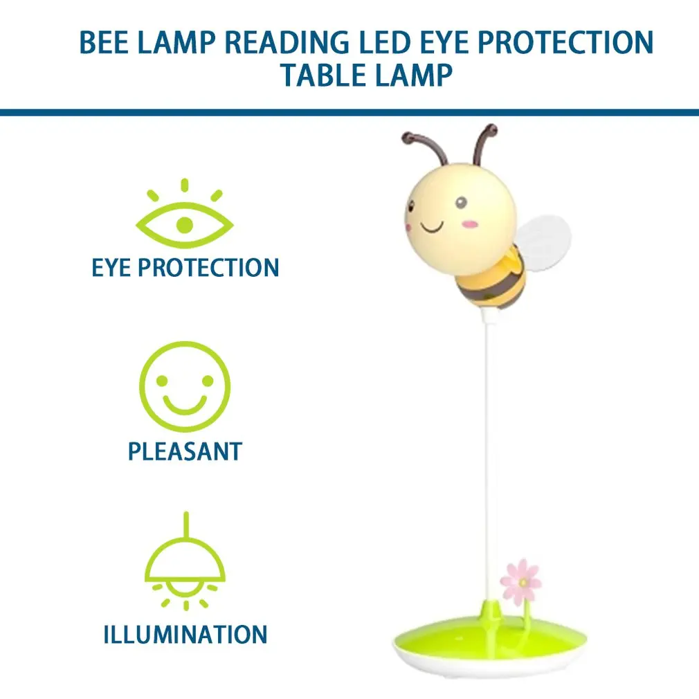 Светодиодный ночник Little Bee USB Перезаряжаемый Домашний Светильник для спальни лампа для табуляции креативный атмосферный светильник для защиты глаз светильники