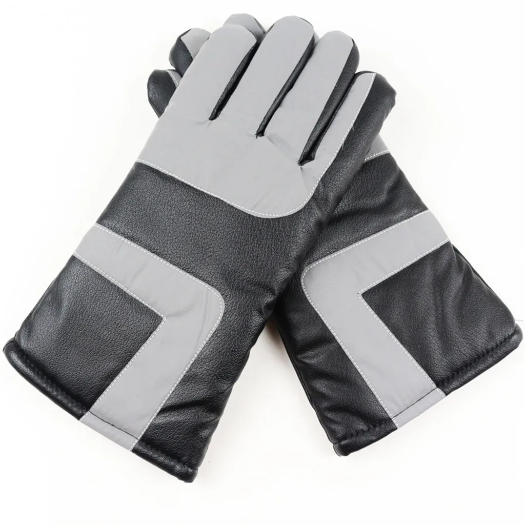 Womail Новая мода полный палец лыжные перчатки мужские уникальный дизайн зимние перчатки теплые ветрозащитные удобные лыжные перчатки кожа