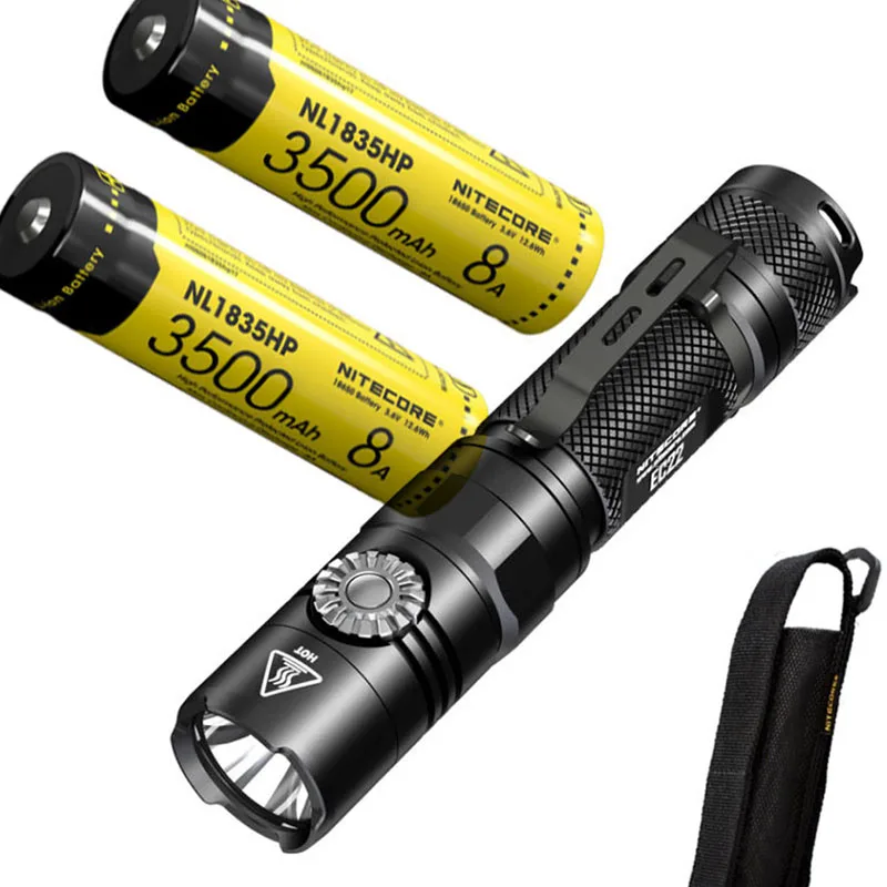 EC22 2XNL1835HP NITECORE EC22 тактический фонарь CREE XP-L HD V6 max 1000 люмен бесступенчатая яркость луч бросок 185 метров фонарь - Испускаемый цвет: EC22 2XNL1835HP