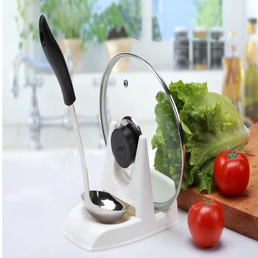 Home Applicance The Goods For Kitchen Accessories Stainless Steel Pan Pot Rack Cover Lid Rest Stand Spoon Holder