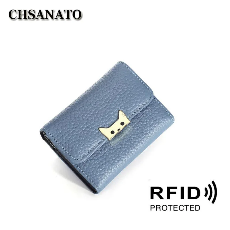 

CHSANATO Women Anti Rfid id Credit Card Holder Case Wallet Business Bank Card Holder Bag Pink Creditcard Visit Card holder Cart