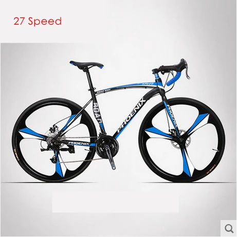 D black blue Бренд 700CC 18/21/27 скоростей углеродистая сталь 52 см рамки изогнутая ручка Дорожный велосипед Открытый bicicleta велосипедные гоночный велосипед - Цвет: D black blue